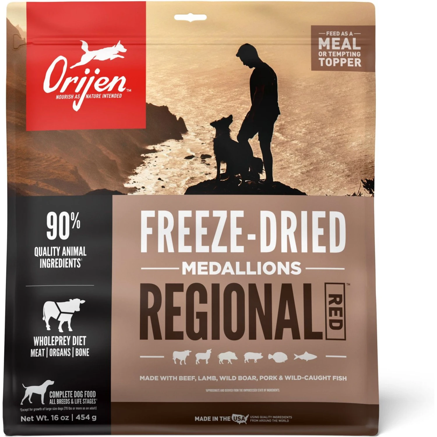 ORIJEN Regional Red Grain-Free Freeze-Dried Dog Food & Topper 3 ORIJEN Regional Red Grain-Free Freeze-Dried Dog Food & Topper