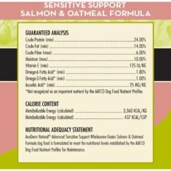 AvoDerm Advanced Sensitive Support Salmon & Oatmeal Formula Dry Dog Food -Snuggle Paws 261441 PT4. AC SS1800 V1605577998