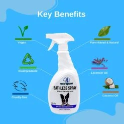 EcoSpaw Lavender Scent Bathless Dog Spray 10 EcoSpaw Lavender Scent Bathless Dog Spray -Snuggle Paws 261728 PT3. AC SS1800 V1639090287