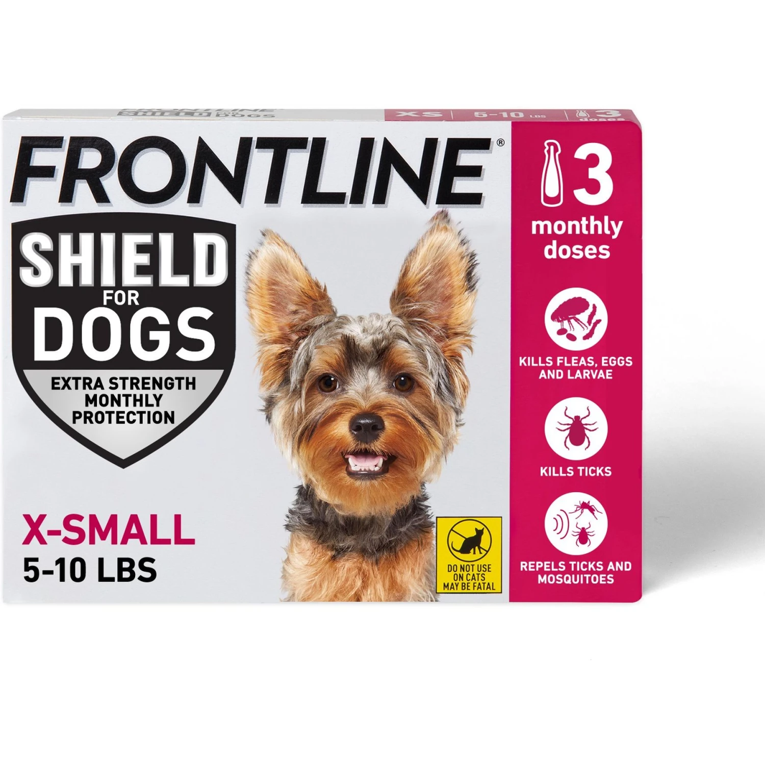 Frontline Shield Flea & Tick Treatment For Extra Small Dogs, 5 - 10 Lbs 3 Frontline Shield Flea & Tick Treatment For Extra Small Dogs, 5 - 10 Lbs
