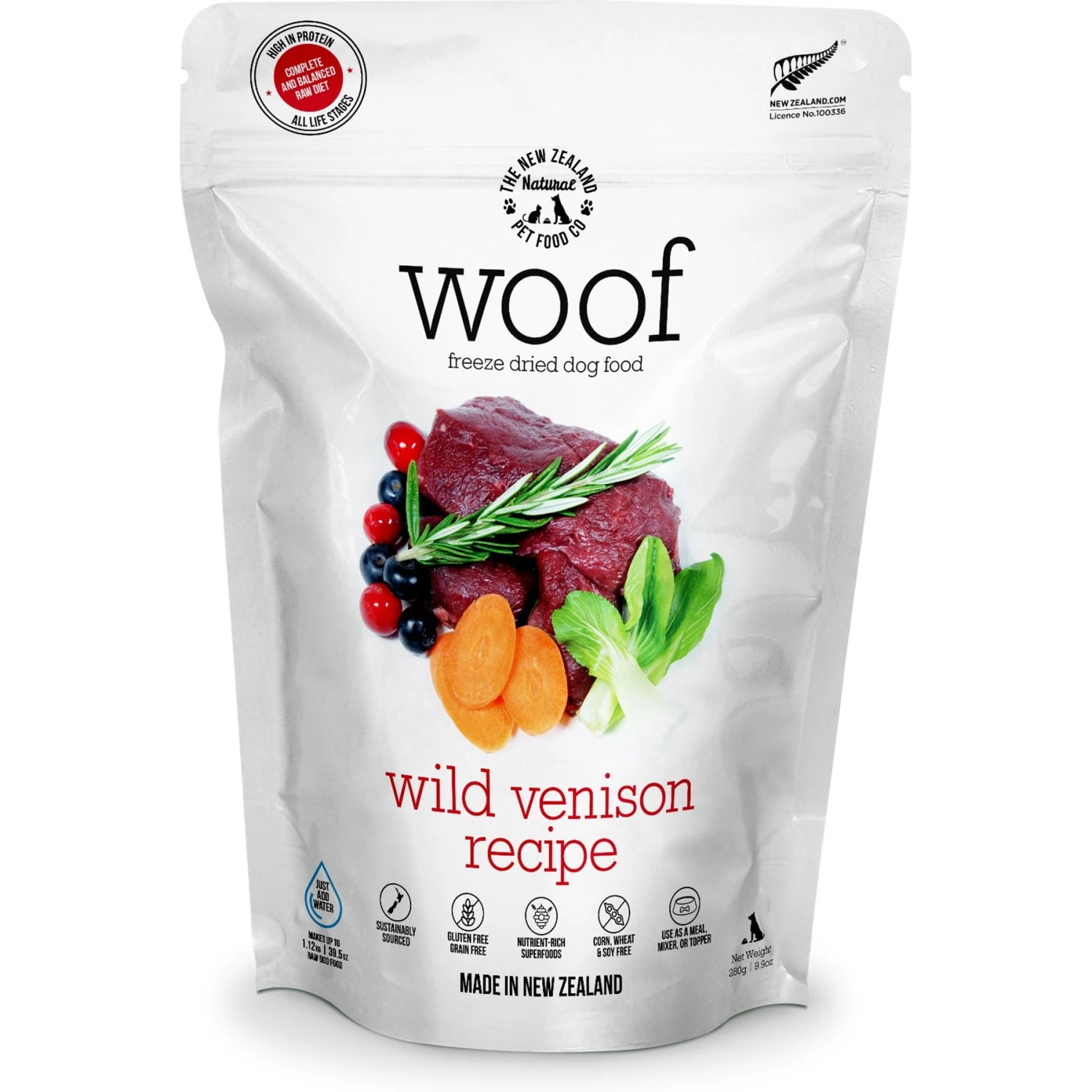 The New Zealand Natural Pet Food Co. Woof Wild Venison Recipe Grain-Free Freeze-Dried Dog Food 3 The New Zealand Natural Pet Food Co. Woof Wild Venison Recipe Grain-Free Freeze-Dried Dog Food