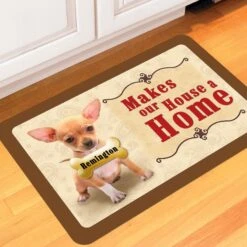 Bungalow Flooring Makes Our House A Home Chihuahua Personalized Floor Mat -Snuggle Paws 263768 PT3. AC SS1800 V1615514207