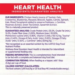 Wellness CORE Bowl Boosters Heart Health Dry Dog Food Topper, 4-oz Bag -Snuggle Paws 264867 PT7. AC SS1800 V1703709498