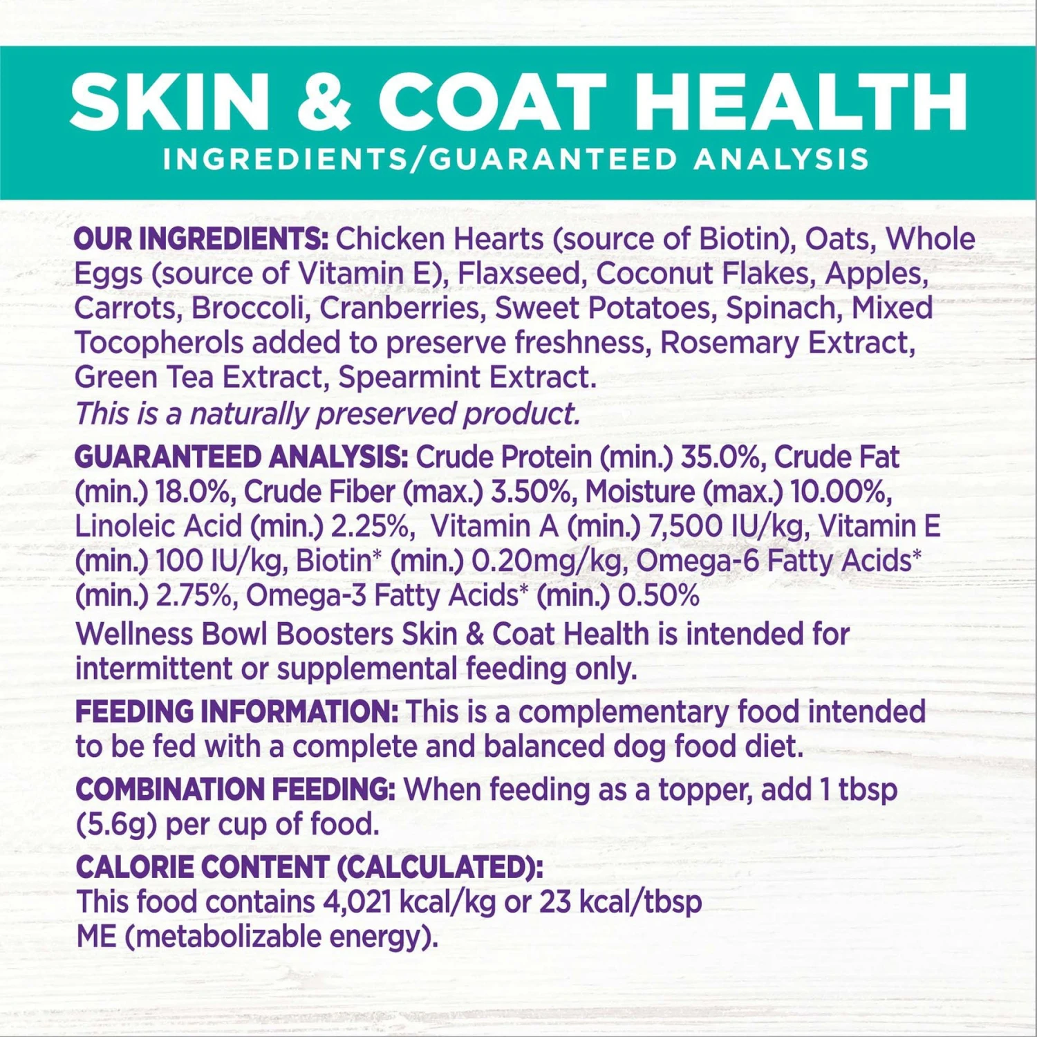 Wellness CORE Bowl Boosters Skin & Coat Dry Dog Food Topper, 4-oz Bag 10 Wellness CORE Bowl Boosters Skin & Coat Dry Dog Food Topper, 4-oz Bag - Image 8