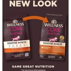 Wellness CORE Digestive Health Wholesome Grains Chicken & Brown Rice Recipe Small Breed Dry Dog Food -Snuggle Paws 264876 PT1. AC SS1800 V1677612891