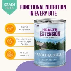Health Extension Carolina Skillet Pork Recipe Grain-Free Wet Dog Food, 12.5-oz Can, Case Of 12 -Snuggle Paws 265831 PT4. AC SS1800 V1695736790