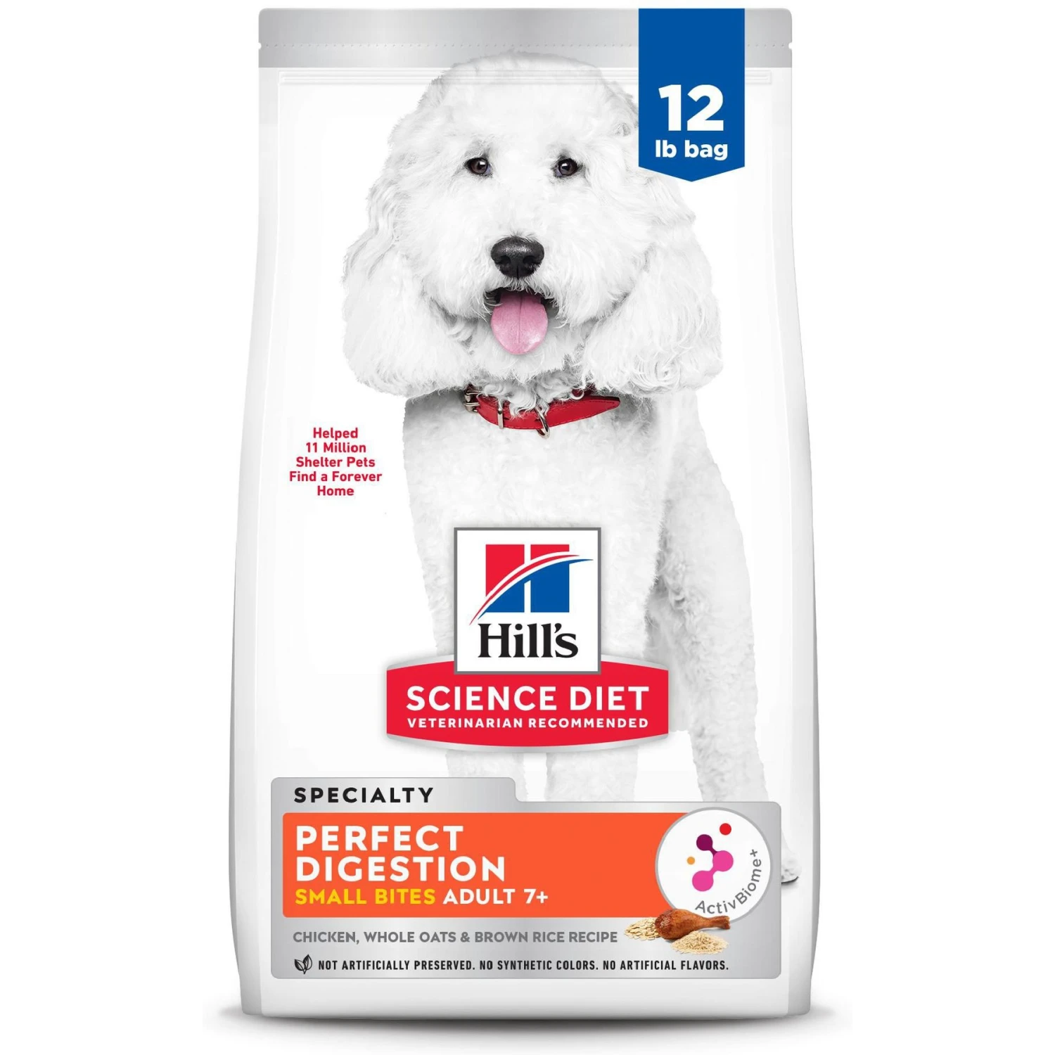 Hill's Science Diet Adult 7+ Perfect Digestion Small Bites Chicken Dry Dog Food, 12-lb Bag 3 Hill's Science Diet Adult 7+ Perfect Digestion Small Bites Chicken Dry Dog Food, 12-lb Bag