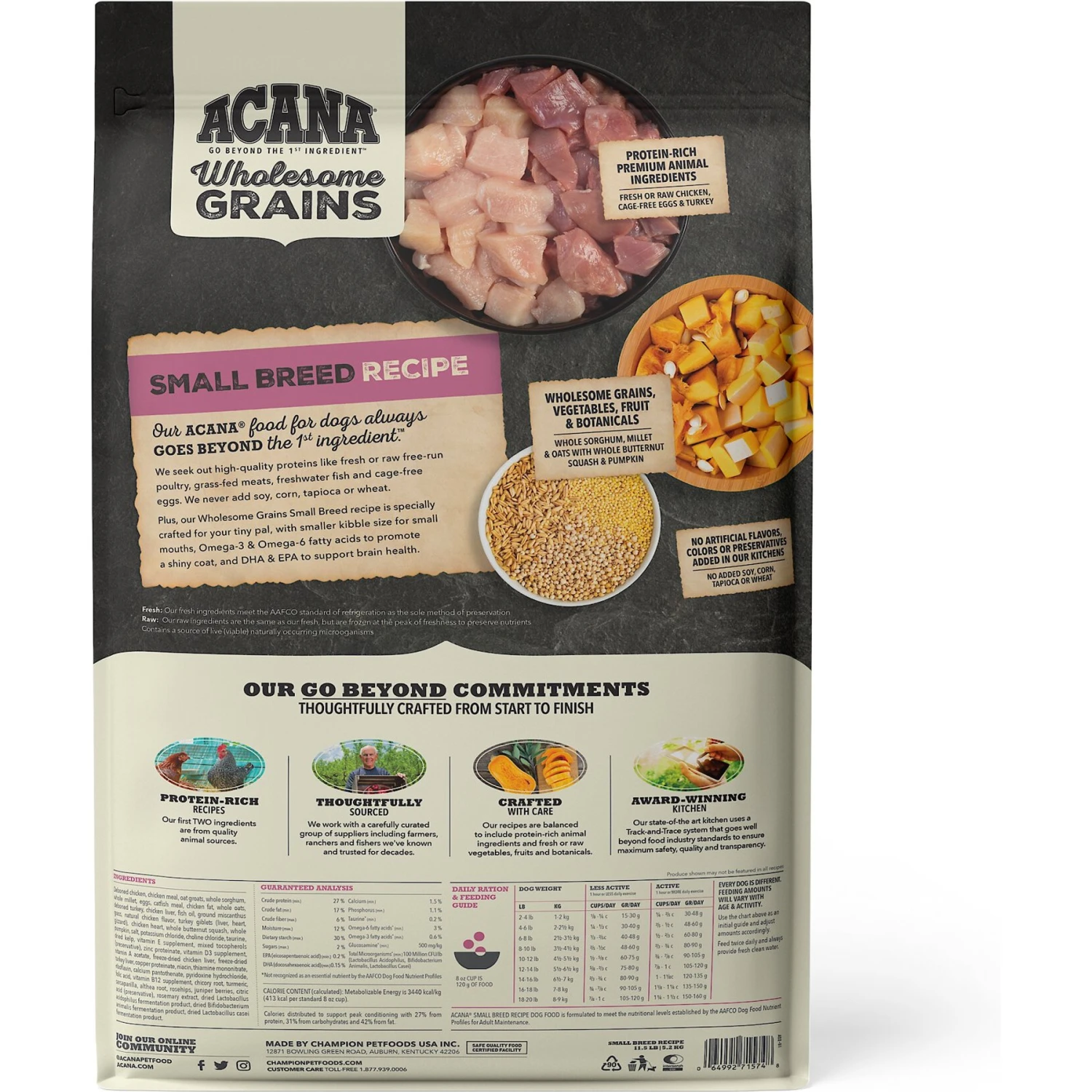 ACANA Wholesome Grains Small Breed Recipe Dry Dog Food 4 ACANA Wholesome Grains Small Breed Recipe Dry Dog Food - Image 2