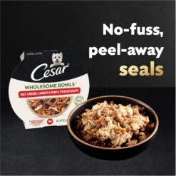 Cesar Wholesome Bowls Beef, Chicken, Potatoes & Carrots Recipe Small Breed Adult Wet Dog Food 15 Cesar Wholesome Bowls Beef, Chicken, Potatoes & Carrots Recipe Small Breed Adult Wet Dog Food -Snuggle Paws 269189 PT4. AC SS1800 V1695738864