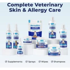 Vetnique Labs Dermabliss Medicated Skin Wipes Anti-Bacterial & Anti-Fungal Medicated Hot Spot & Skin Fold Dog & Cat Wipes, 50 Count -Snuggle Paws 270602 PT6. AC SS1800 V1703276440