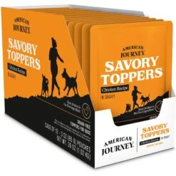 American Journey Savory Toppers Chicken Recipe In Gravy Grain-Free Dog Food Topper, 3-oz Pouches, Case Of 24 -Snuggle Paws 286955 PT2. AC SS1800 V1628536053