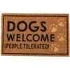 Mud Pie "Dogs Welcome" Paw Print Mat