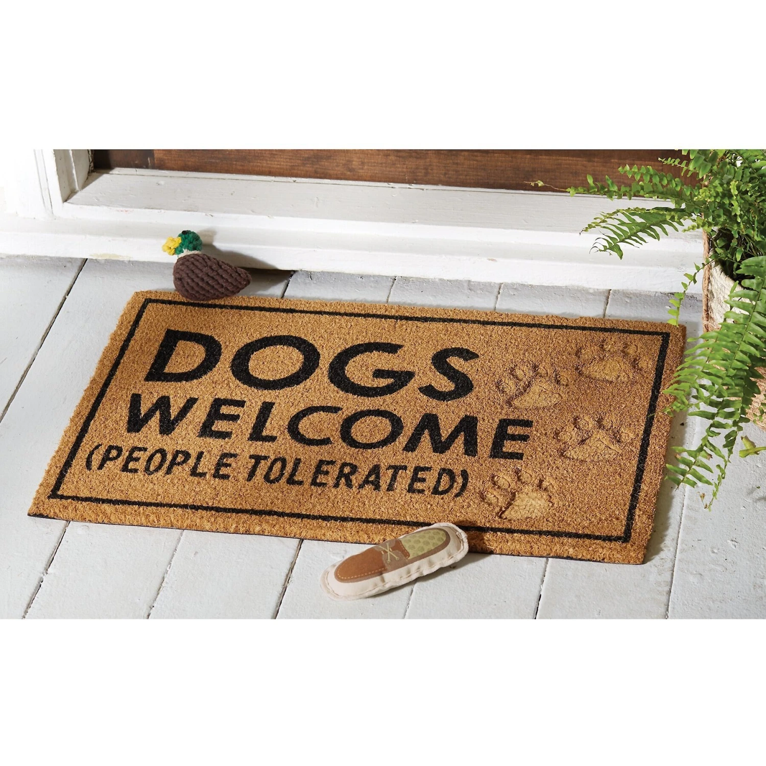 Mud Pie "Dogs Welcome" Paw Print Mat 4 Mud Pie "Dogs Welcome" Paw Print Mat - Image 2