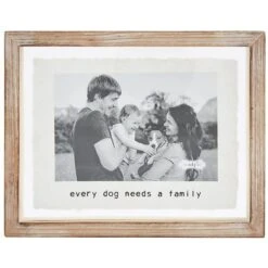 Mud Pie "Pressed Glass Family" Picture Frame