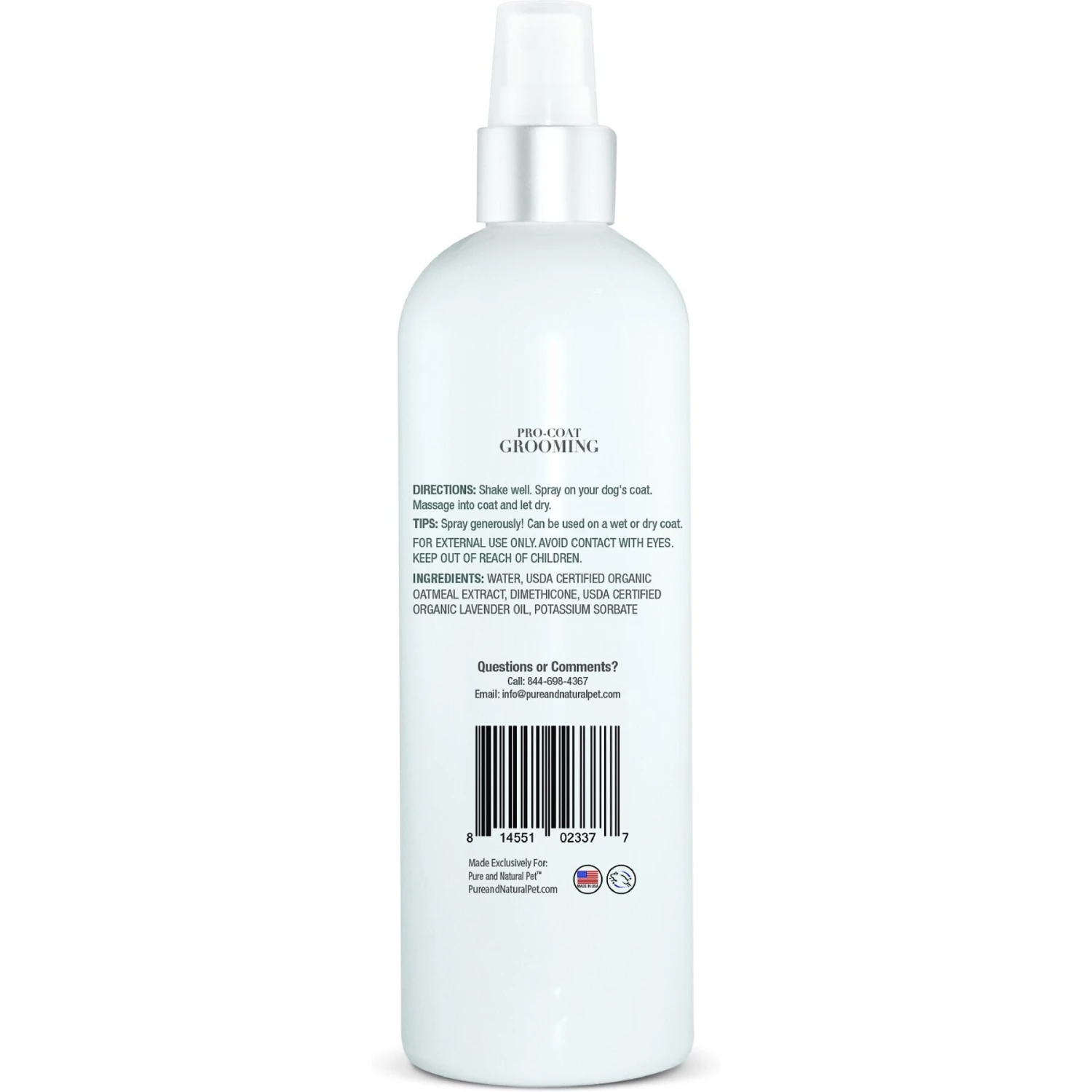 Pro-Coat Grooming Lavender Detangling & Conditioning Dog Spray, 16-oz Bottle 4 Pro-Coat Grooming Lavender Detangling & Conditioning Dog Spray, 16-oz Bottle - Image 2