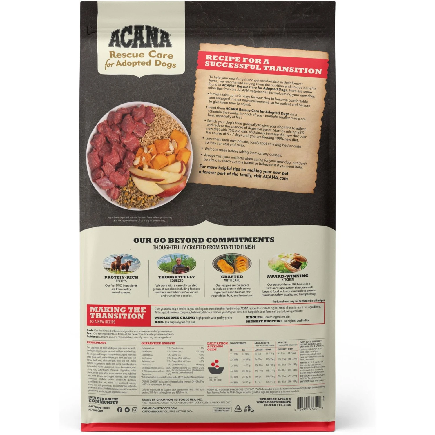 ACANA Rescue Care For Adopted Dogs Red Meat Sensitive Digestion Dry Dog Food 5 ACANA Rescue Care For Adopted Dogs Red Meat Sensitive Digestion Dry Dog Food - Image 3