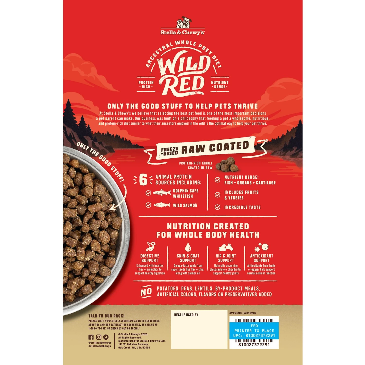 Stella & Chewy's Wild Red Raw Coated Kibble Wholesome Grains Ocean Recipe Dry Dog Food 4 Stella & Chewy's Wild Red Raw Coated Kibble Wholesome Grains Ocean Recipe Dry Dog Food - Image 2