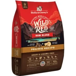 Stella & Chewy's Wild Red Raw Blend Kibble Grain-Free Prairie Recipe Dry Dog Food