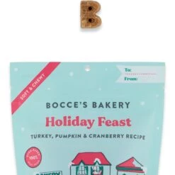 Bocce's Bakery Holiday Feast Turkey, Pumpkin & Cranberry Recipe Soft & Chewy Dog Treats, 6-oz Bag -Snuggle Paws 292509 PT2. AC SS1800 V1667326889