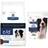 Hill's Prescription Diet Z/d Skin/Food Sensitivities Original Flavor Dry Dog Food & Hill's Prescription Diet Hypo Crunchy Dog Treats -Snuggle Paws 293154 MAIN. AC SS1800 V1620015733