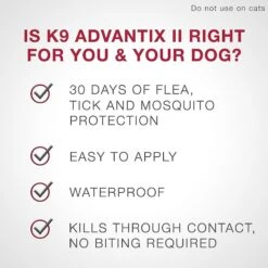 K9 Advantix II Flea & Tick Spot Treatment For Dogs, Over 55 Lbs & Elanco Dewormer For Tapeworms For Dogs -Snuggle Paws 293292 PT4. AC SS1800 V1651632398