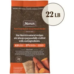 Merrick Real Texas Beef + Sweet Potato Recipe Grain-Free Chicken-Free Adult Dry Dog Food & Instinct Freeze-Dried Raw Boost Mixers Grain-Free Gut Health Recipe Dog Food Topper 14 Merrick Real Texas Beef + Sweet Potato Recipe Grain-Free Chicken-Free Adult Dry Dog Food & Instinct Freeze-Dried Raw Boost Mixers Grain-Free Gut Health Recipe Dog Food Topper -Snuggle Paws 293332 PT3. AC SS1800 V1670512133