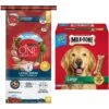 Purina ONE Natural Large Breed +Plus Formula Dry Dog Food & Milk-Bone Original Large Biscuit Dog Treats -Snuggle Paws 293546 MAIN. AC SS1800 V1620081460
