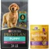 Purina Pro Plan High Protein DHA Lamb & Rice Formula Puppy Food & Wellness Soft Puppy Bites Lamb & Salmon Recipe Grain-Free Natural Dog Treats -Snuggle Paws 293660 MAIN. AC SS1800 V1623874355