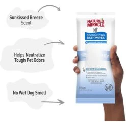 Nature's Miracle Fresh & Clean Deodorizing Dog Bath Wipes -Snuggle Paws 297202 PT2. AC SS1800 V1624916565