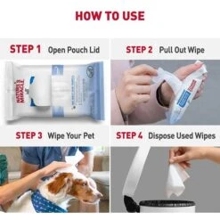 Nature's Miracle Fresh & Clean Deodorizing Dog Bath Wipes -Snuggle Paws 297202 PT5. AC SS1800 V1624922901