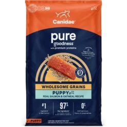 CANIDAE PURE With Wholesome Grains Limited Ingredient Real Salmon & Oatmeal Recipe Puppy Dry Dog Food