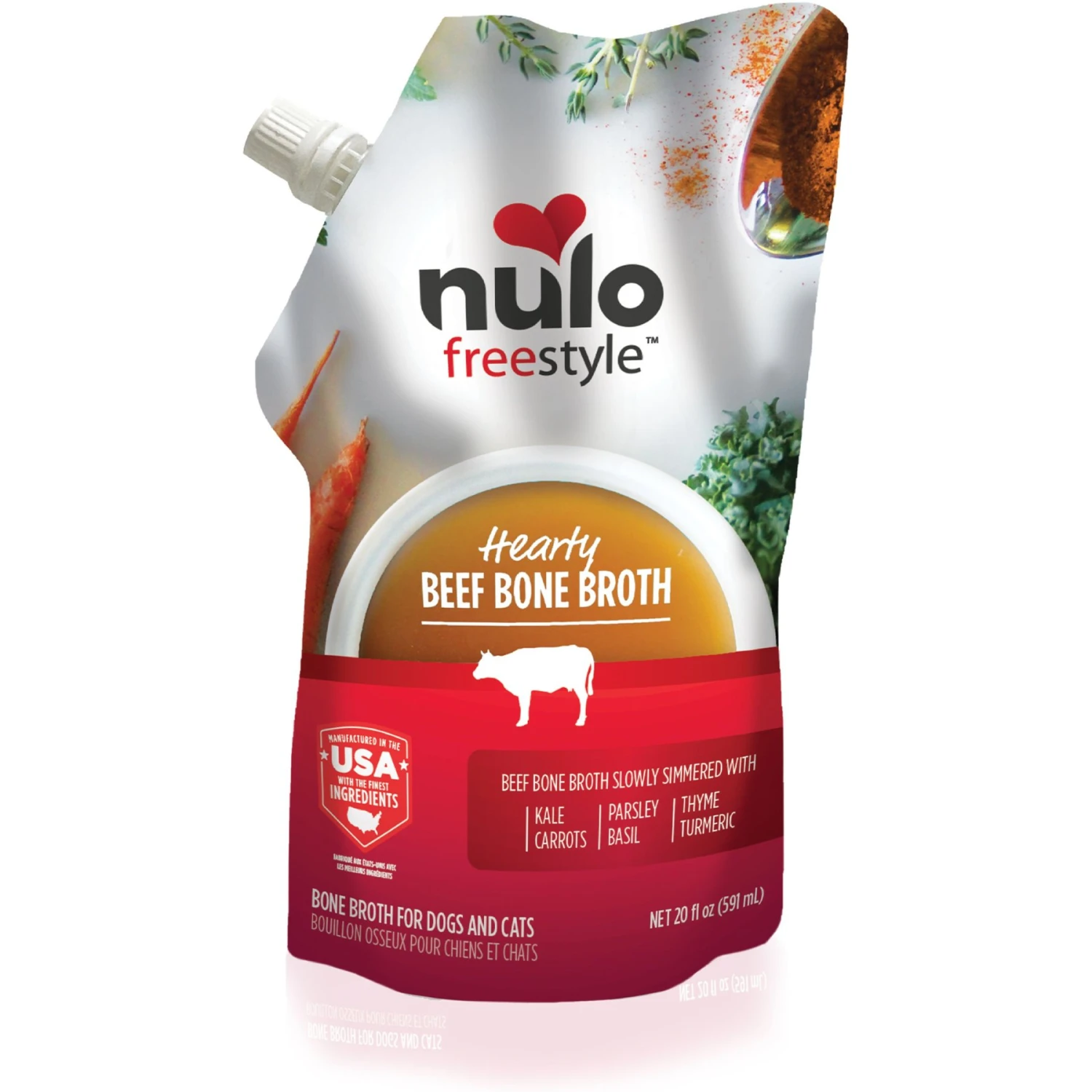 Nulo FreeStyle Hearty Beef Bone Broth Dog & Cat Topper, 20-oz Pouch 3 Nulo FreeStyle Hearty Beef Bone Broth Dog & Cat Topper, 20-oz Pouch