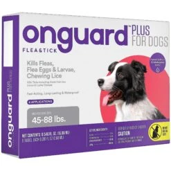 Capstar Flea Oral Treatment For Dogs, Over 25 Lbs & Onguard Plus Flea & Tick Spot Treatment For Dogs, 45-88 Lbs -Snuggle Paws 297654 PT4. AC SS1800 V1621262237