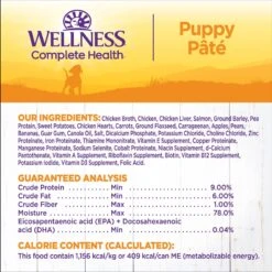 Wellness Large Breed Complete Health Puppy Deboned Chicken, Brown Rice & Salmon Meal Recipe Dry Dog Food & Wellness Complete Health Just For Puppy Canned Dog Food -Snuggle Paws 298728 PT2. AC SS1800 V1691425678