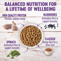 Wellness Large Breed Complete Health Puppy Deboned Chicken, Brown Rice & Salmon Meal Recipe Dry Dog Food & Wellness CORE Bowl Boosters Bare Turkey Freeze-Dried Dog Food Mixer Or Topper -Snuggle Paws 298730 PT3. AC SS1800 V1703195459