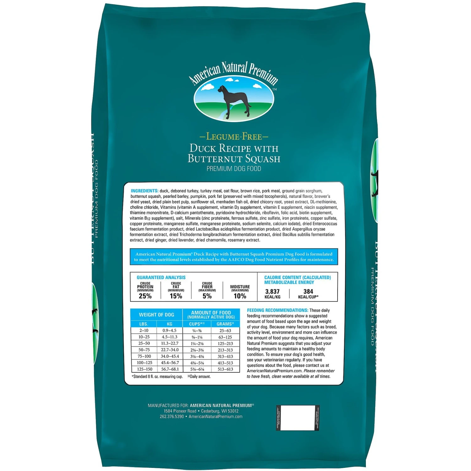 American Natural Premium Legume-Free Chicken-Free Duck With Butternut Squash Dry Dog Food 4 American Natural Premium Legume-Free Chicken-Free Duck With Butternut Squash Dry Dog Food - Image 2