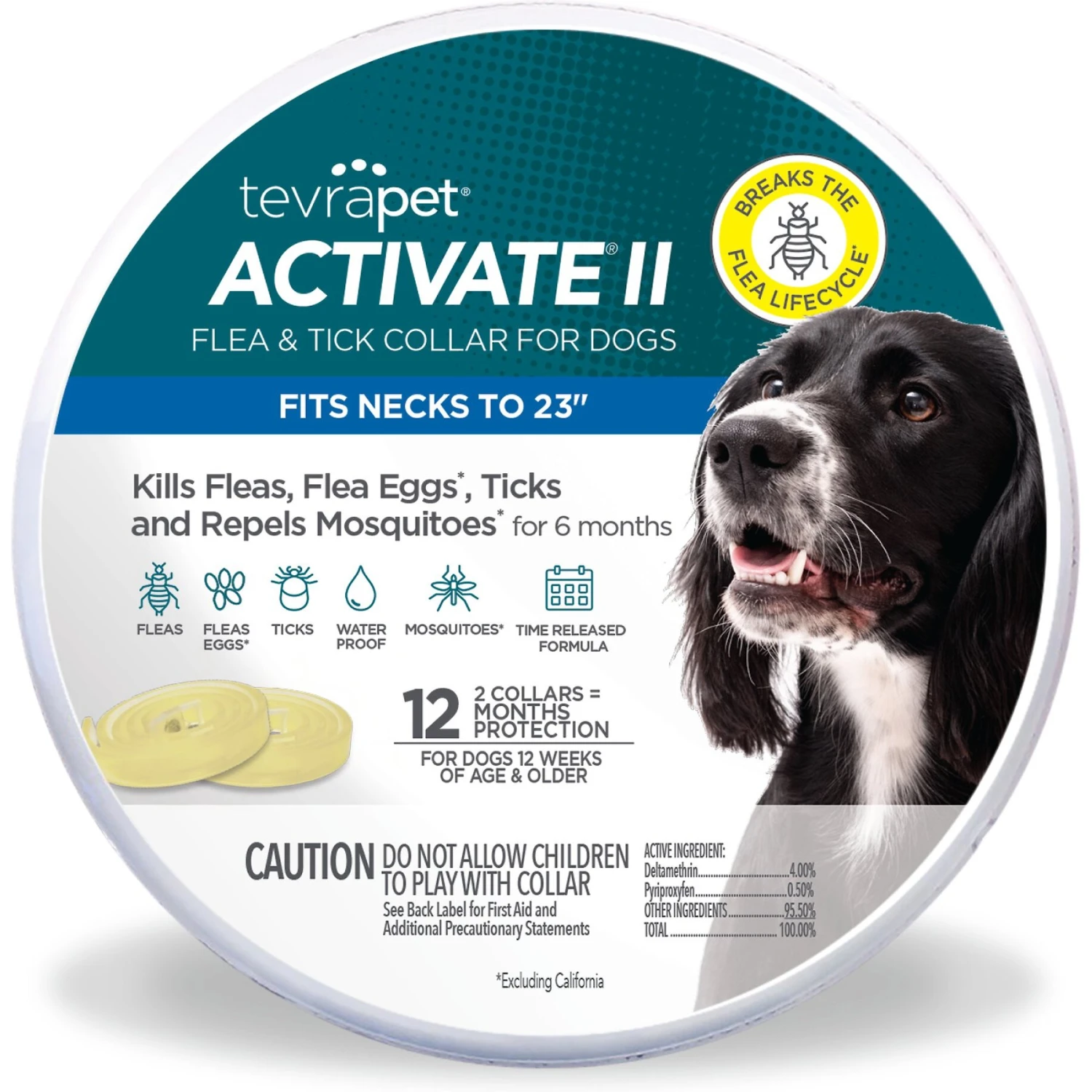 TevraPet Activate II Flea & Tick Collar For Dogs, 2 Collars (12-mos. Supply) 3 TevraPet Activate II Flea & Tick Collar For Dogs, 2 Collars (12-mos. Supply)