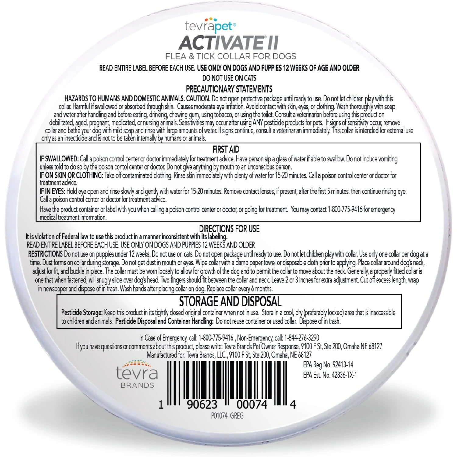 TevraPet Activate II Flea & Tick Collar For Dogs, 2 Collars (12-mos. Supply) 4 TevraPet Activate II Flea & Tick Collar For Dogs, 2 Collars (12-mos. Supply) - Image 2
