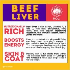 HOLI Beef Liver Protein Pack Grain-Free Freeze-Dried Dog Food Topper -Snuggle Paws 308494 PT5. AC SS1800 V1693947446
