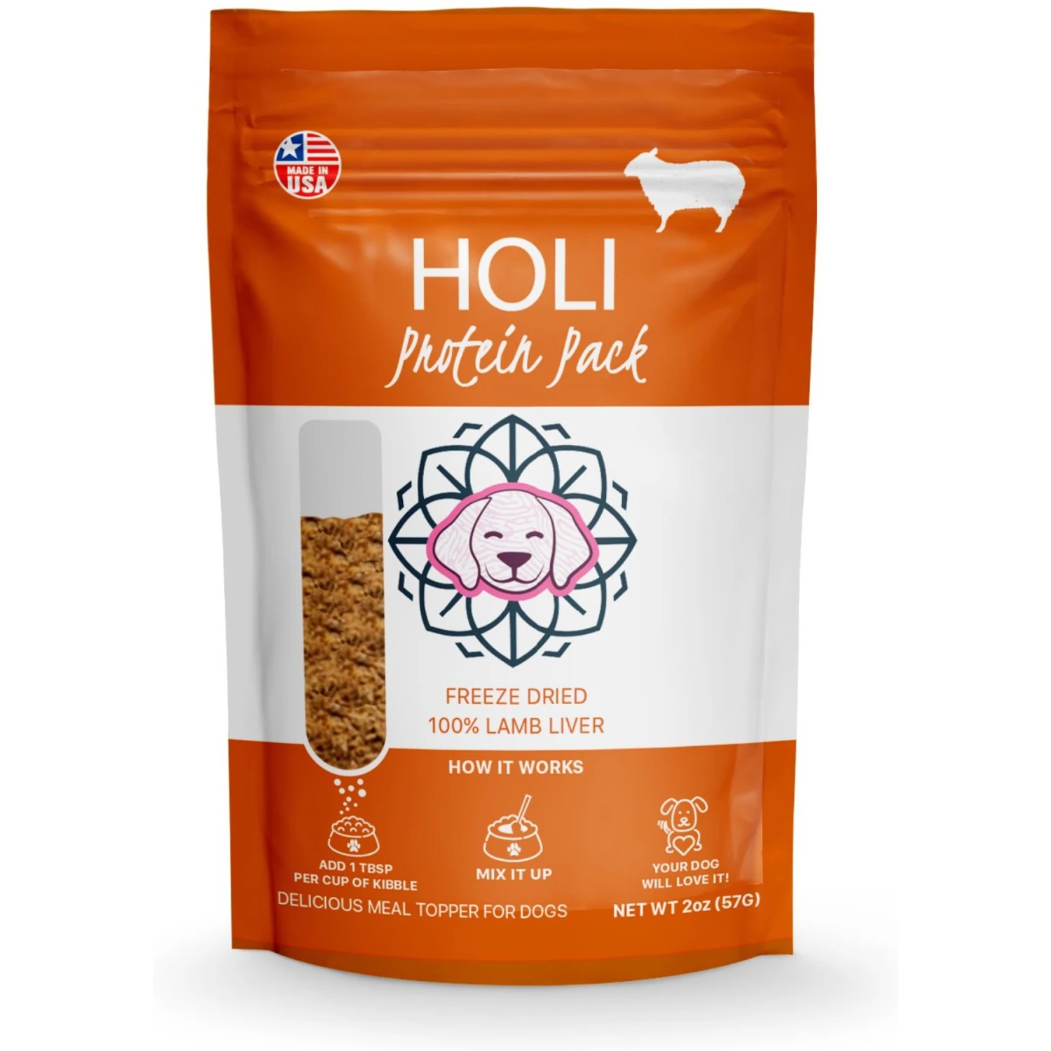HOLI Lamb Liver Protein Pack Grain-Free Freeze-Dried Dog Food Topper 4 HOLI Lamb Liver Protein Pack Grain-Free Freeze-Dried Dog Food Topper - Image 2