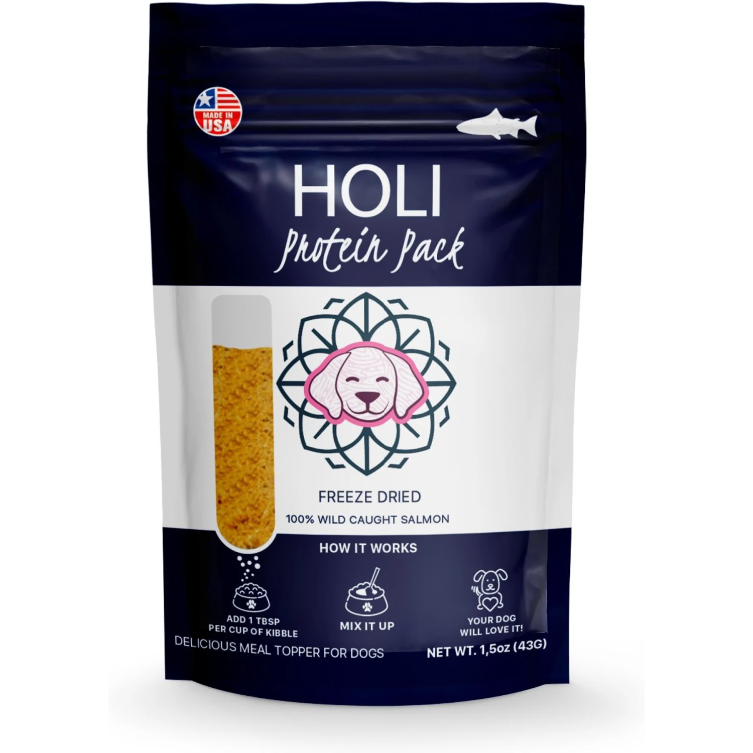 HOLI Wild Caught Salmon Protein Pack Grain-Free Freeze-Dried Dog Food Topper 4 HOLI Wild Caught Salmon Protein Pack Grain-Free Freeze-Dried Dog Food Topper - Image 2
