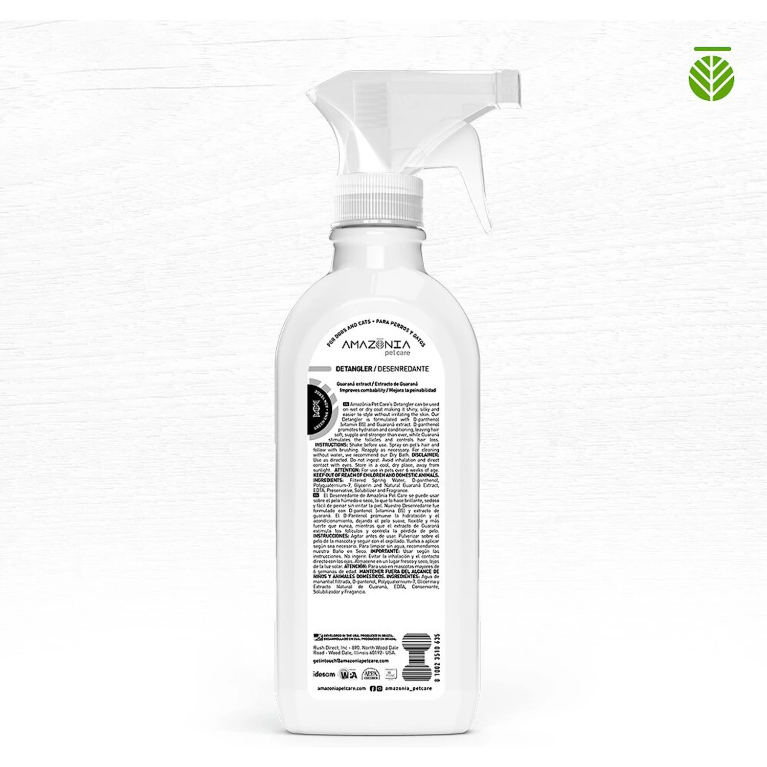 Amazonia Guarana Extract Dog & Cat Detangler, 16.9-oz Bottle 4 Amazonia Guarana Extract Dog & Cat Detangler, 16.9-oz Bottle - Image 2