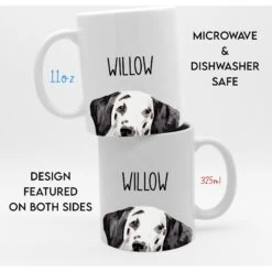 904 Custom Personalized Best Dog Mom Ever Double Sided Mug, 11-oz -Snuggle Paws 314553 PT4. AC SS1800 V1637018543