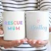 904 Custom Personalized Rescue Mom Pastel Mug, 11-oz