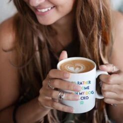 904 Custom Personalized I'd Rather Be Home With My Dog Coffee Mug, 11-oz -Snuggle Paws 314630 PT3. AC SS1800 V1637017888