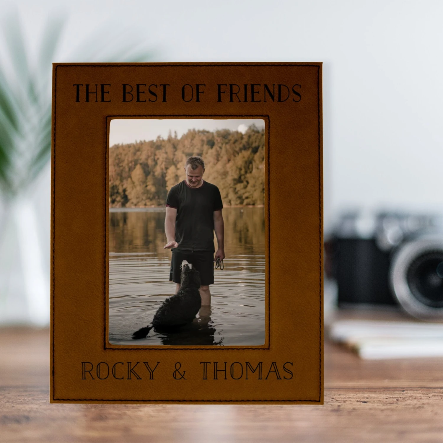 904 Custom Personalized The Best Of Friends Pet Name Leatherette Picture Frame 5 904 Custom Personalized The Best Of Friends Pet Name Leatherette Picture Frame - Image 3