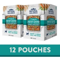 Natural Balance Platefulls Harvest Chicken & Rice Recipe Wet Dog Food, 9-oz Pouch, Case Of 12 -Snuggle Paws 316437 PT2. AC SS1800 V1681228776