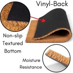 BirdRock Home Beware Of Dog' Coir Doormat -Snuggle Paws 318101 PT4. AC SS1800 V1635781996