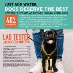 Nature's Diet Fresh Beef Simply Raw Freeze-Dried Dog Food, 3-lb Bag -Snuggle Paws 318131 PT5. AC SS1800 V1628803918