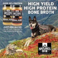 Nature's Diet Original Blend Chicken Bone Broth Dry Dog & Cat Food Topping, 16-oz Jar -Snuggle Paws 318137 PT4. AC SS1800 V1628807794